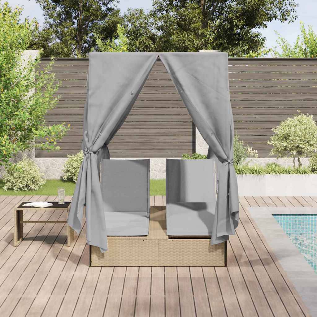 Vidaxl - Transat double Gris polyrotin vidaXL 3376130 - Image 4