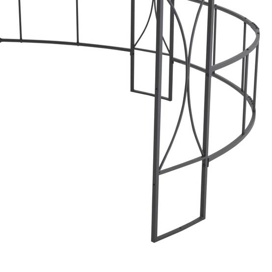 Pergola Jardin - Tonnelle de jardin - Belvédère 300 x 290 cm Blanc Rond MI12 - Image 5