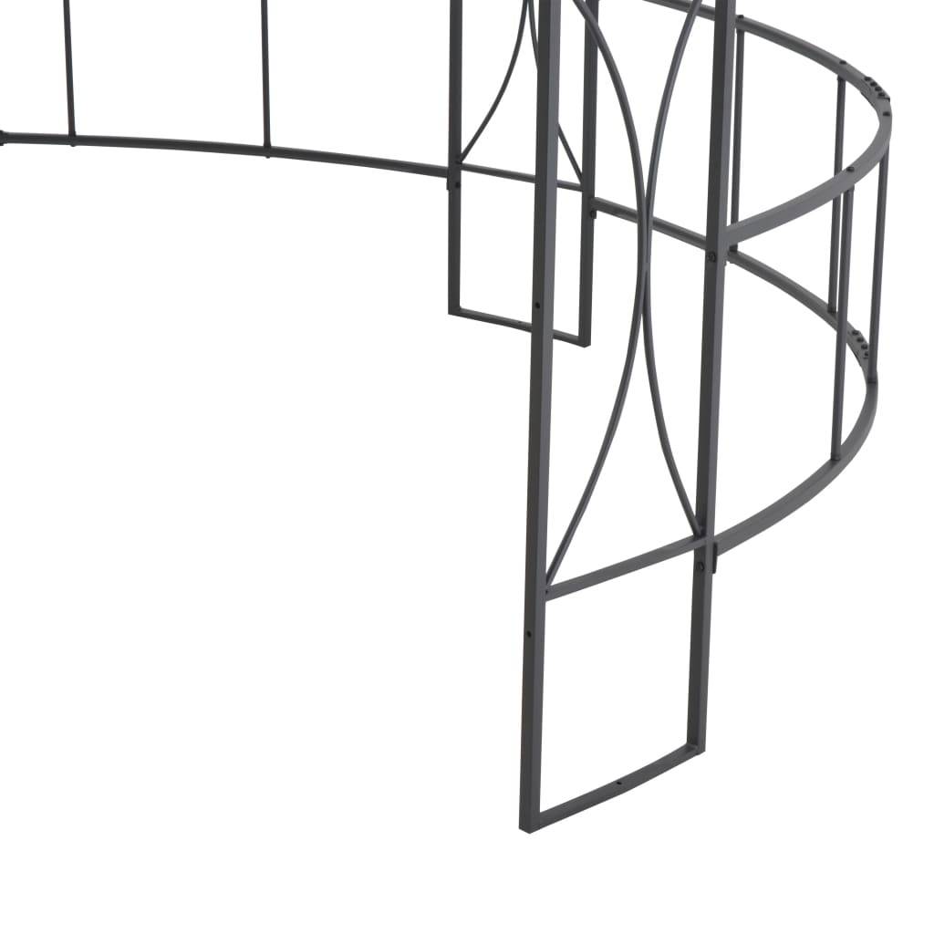 Pergola Jardin - Tonnelle de jardin - Belvédère 300 x 290 cm Blanc Rond MI12 - Image 5