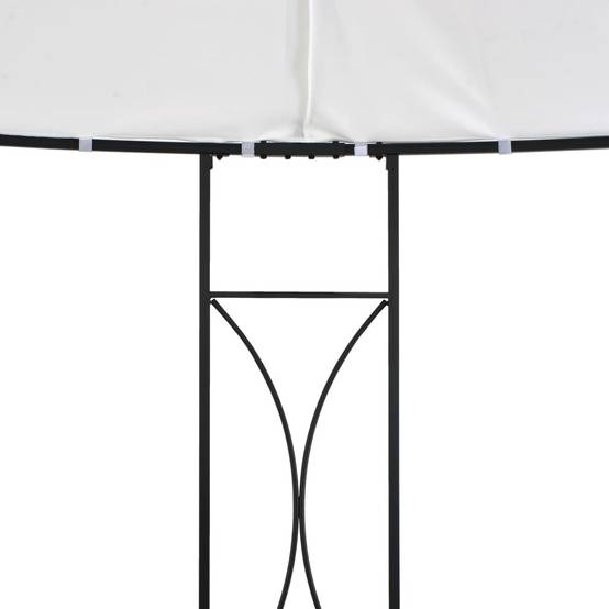 Pergola Jardin - Tonnelle de jardin - Belvédère 300 x 290 cm Blanc Rond MI12 - Image 4