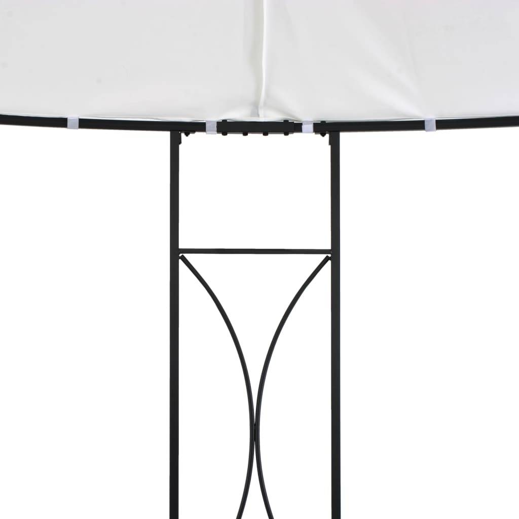 Pergola Jardin - Tonnelle de jardin - Belvédère 300 x 290 cm Blanc Rond MI12 - Image 4