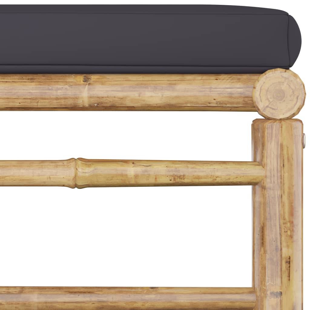Vidaxl - Salon de jardin 8 pcs avec coussins gris foncé bambou vidaXL 3058218 - Imagen 7