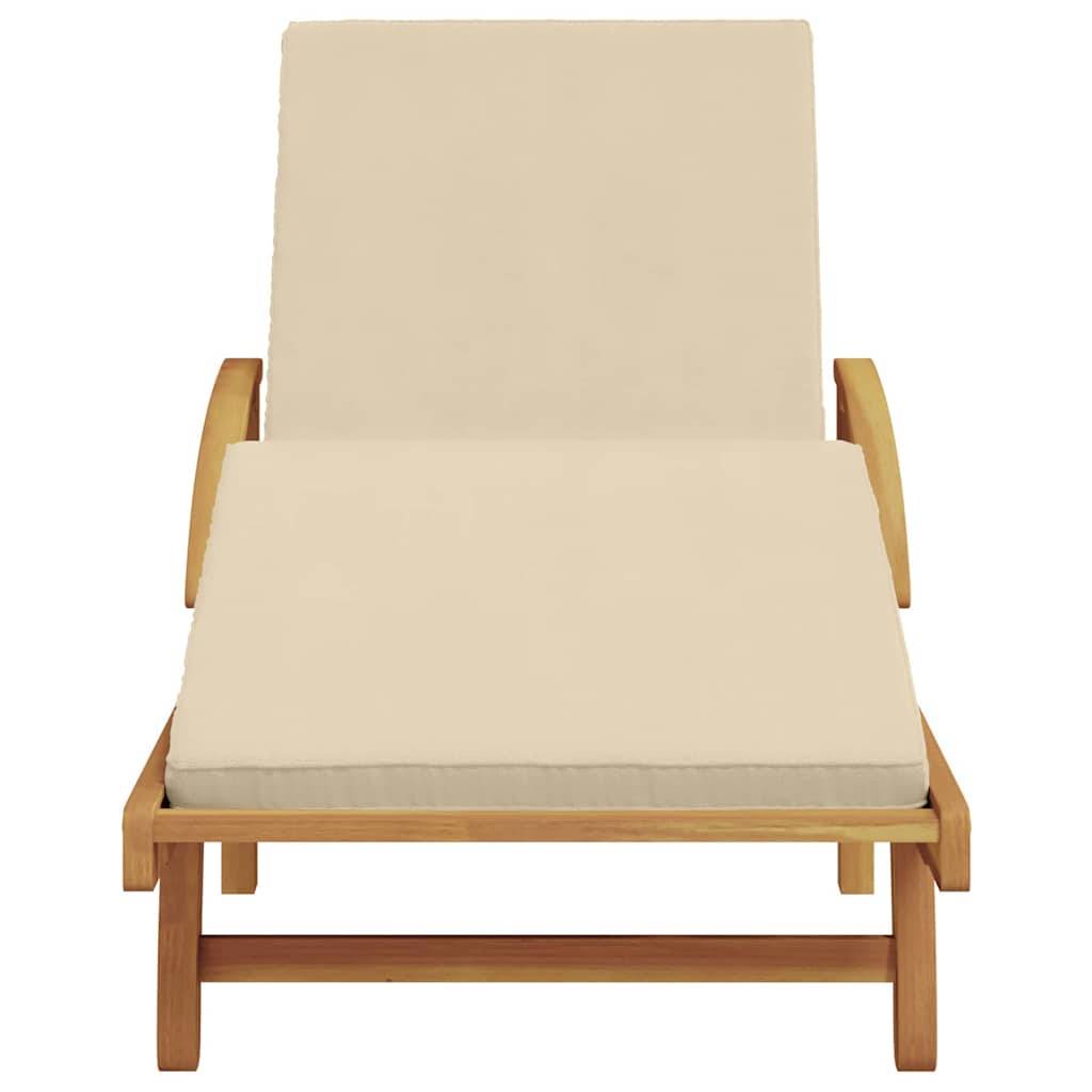 Vidaxl - Transat Bois d'Acacia Massif Beige vidaXL 4105529 - Image 5