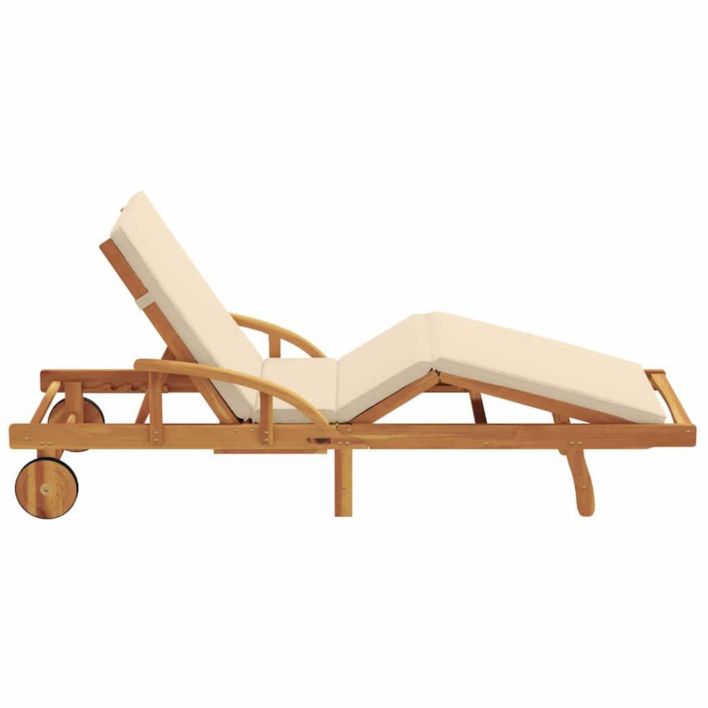 Vidaxl - Transat Bois d'Acacia Massif Beige vidaXL 4105529 - Image 6