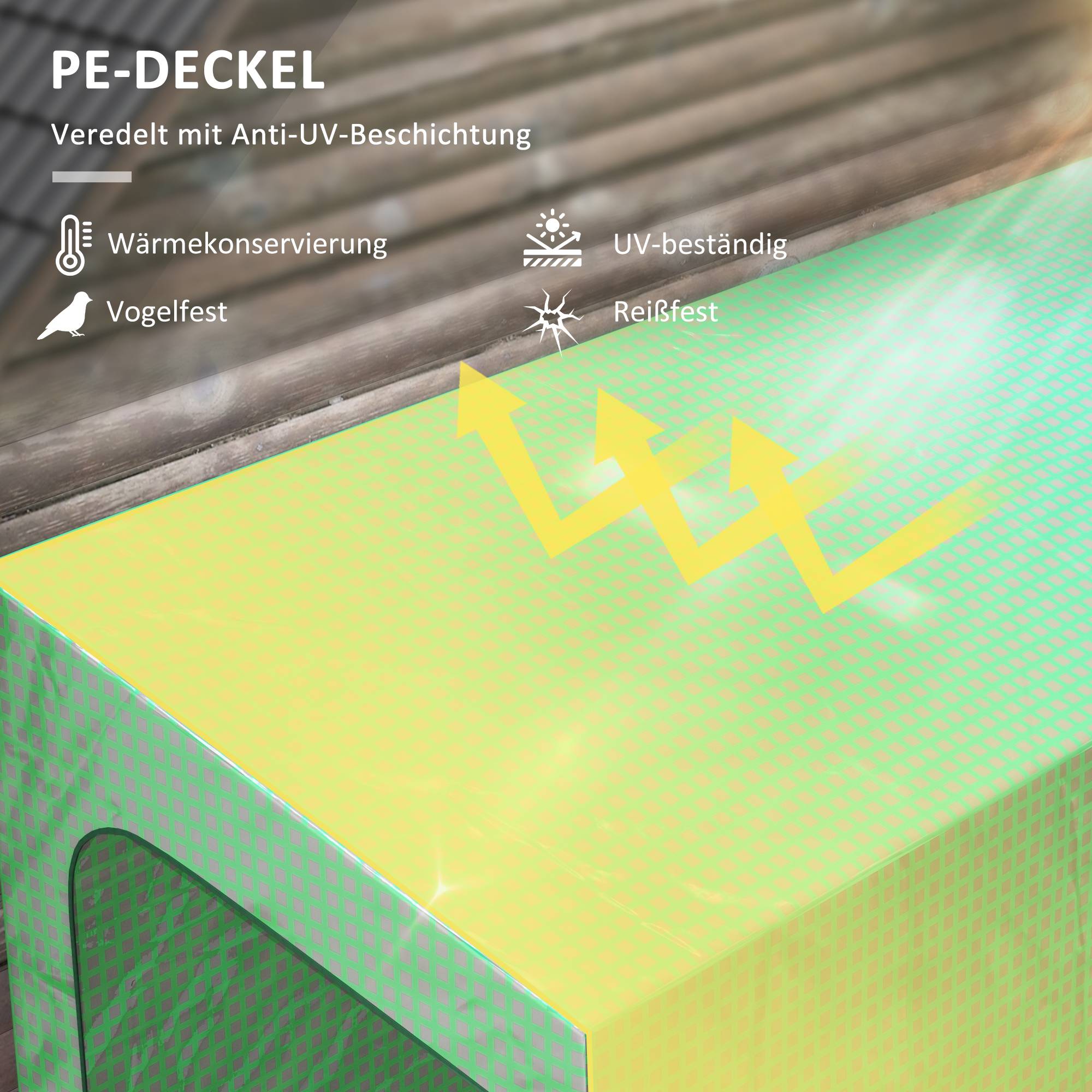 Serre adossée 2 portes acier et PE pour jardin tomates protection UV 200x80x200cm vert - ComfortXL Outdoor Living - Image 4