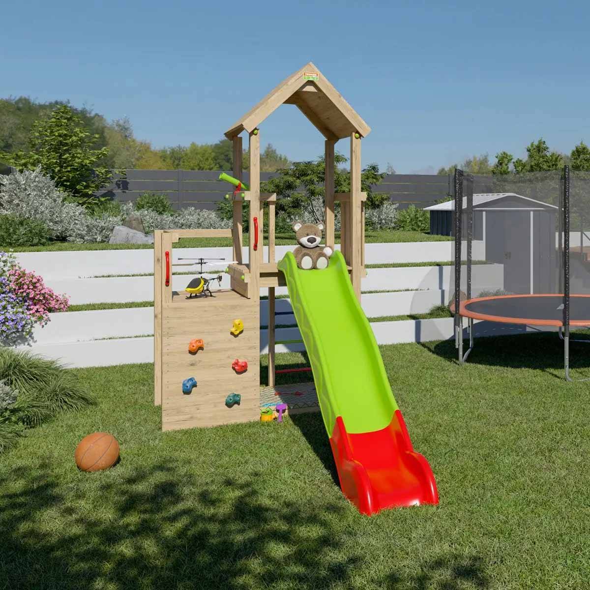 Trigano Jardin - Aire de jeux en bois double plateformes J-24611P1 Trigano Jardin - Imagen 7