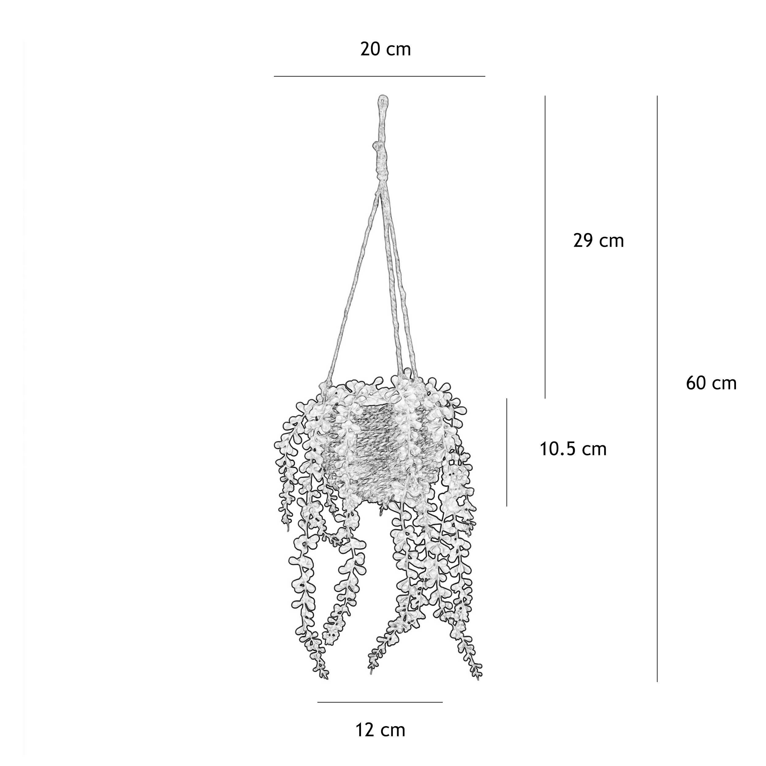Ligne Deco - Succulente artificielle suspension 60cm - Image 5