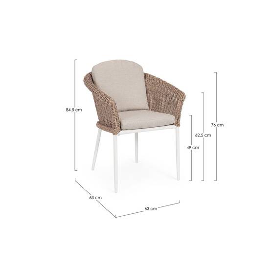 Autre - Fauteuils de jardin tressés et hydrofuges beiges (lot de 2) - AVEA - Image 10