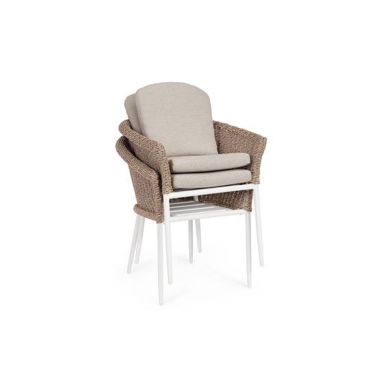Autre - Fauteuils de jardin tressés et hydrofuges beiges (lot de 2) - AVEA - Image 3