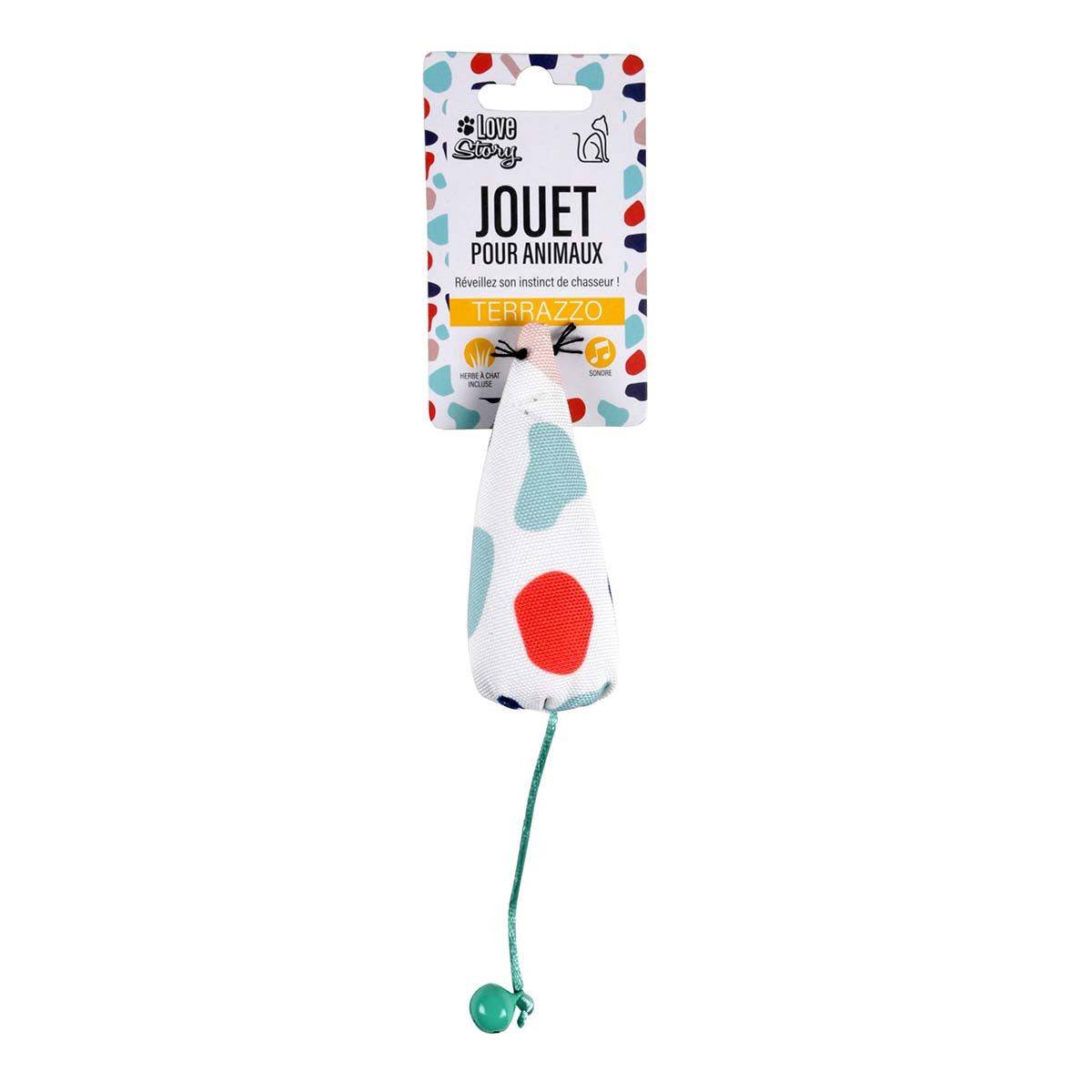 Love Story - Jouet Souris pour Chat "Terrazzo" 20cm Multicolore - Image 2