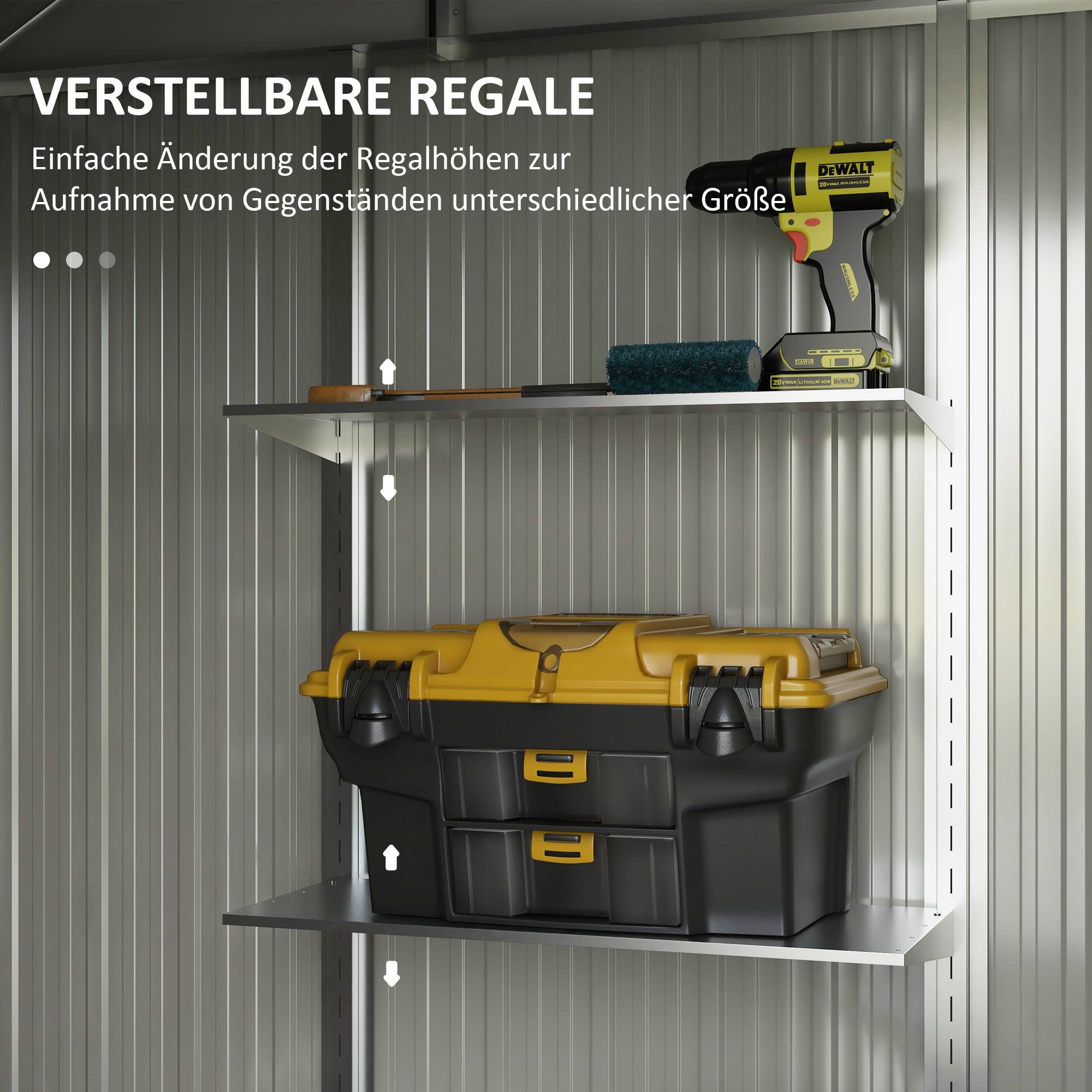 ComfortXL - Abri de jardin acier galvanisé extérieur stockage outils 2,7m² gris foncé - ComfortXL Outdoor Living - Image 4