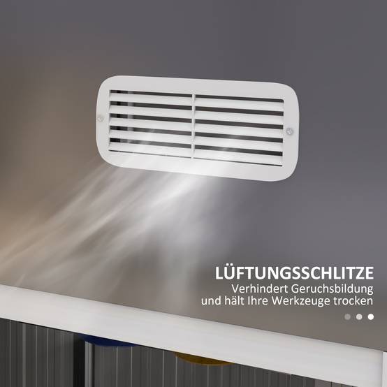 ComfortXL - Abri de jardin acier galvanisé extérieur stockage outils 2,7m² gris foncé - ComfortXL Outdoor Living - Image 6