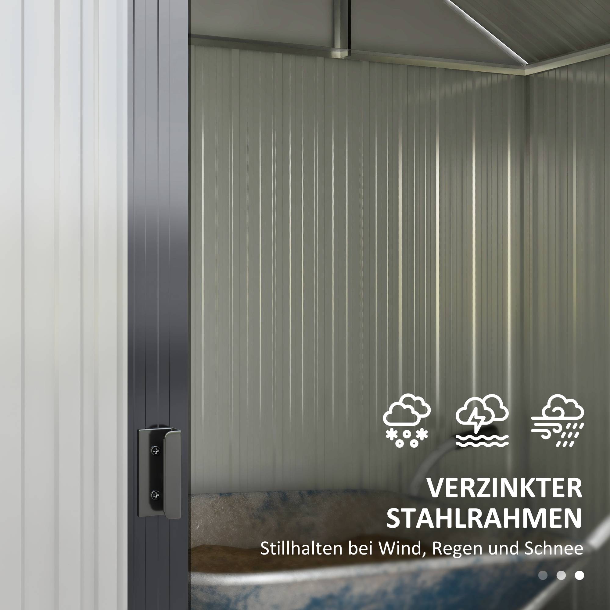 ComfortXL - Abri de jardin acier galvanisé extérieur stockage outils 2,7m² gris foncé - ComfortXL Outdoor Living - Image 7