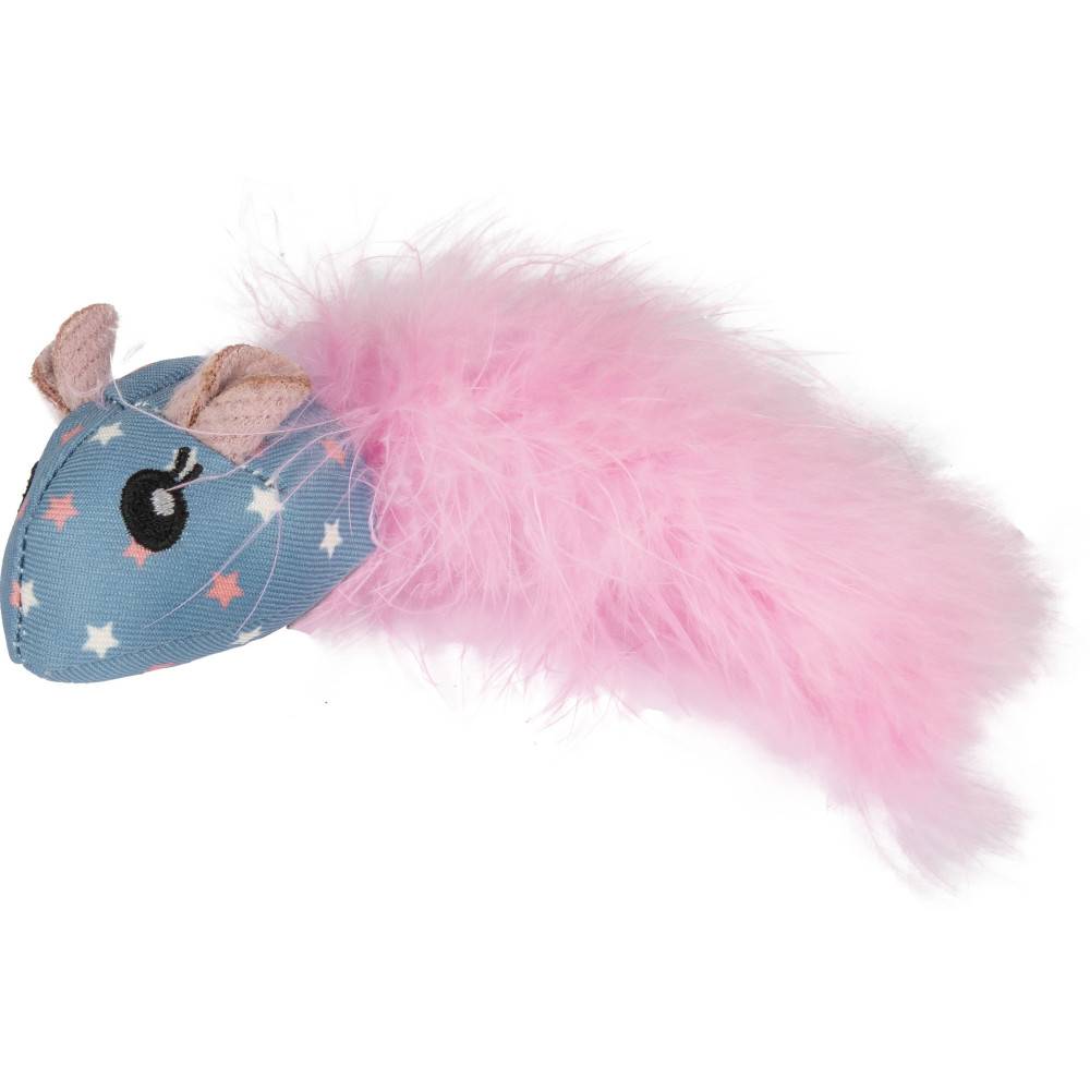 Souris rose WINNY. taille 6 x 14 x 3 cm. Jouet pour chat. - Imagen 1
