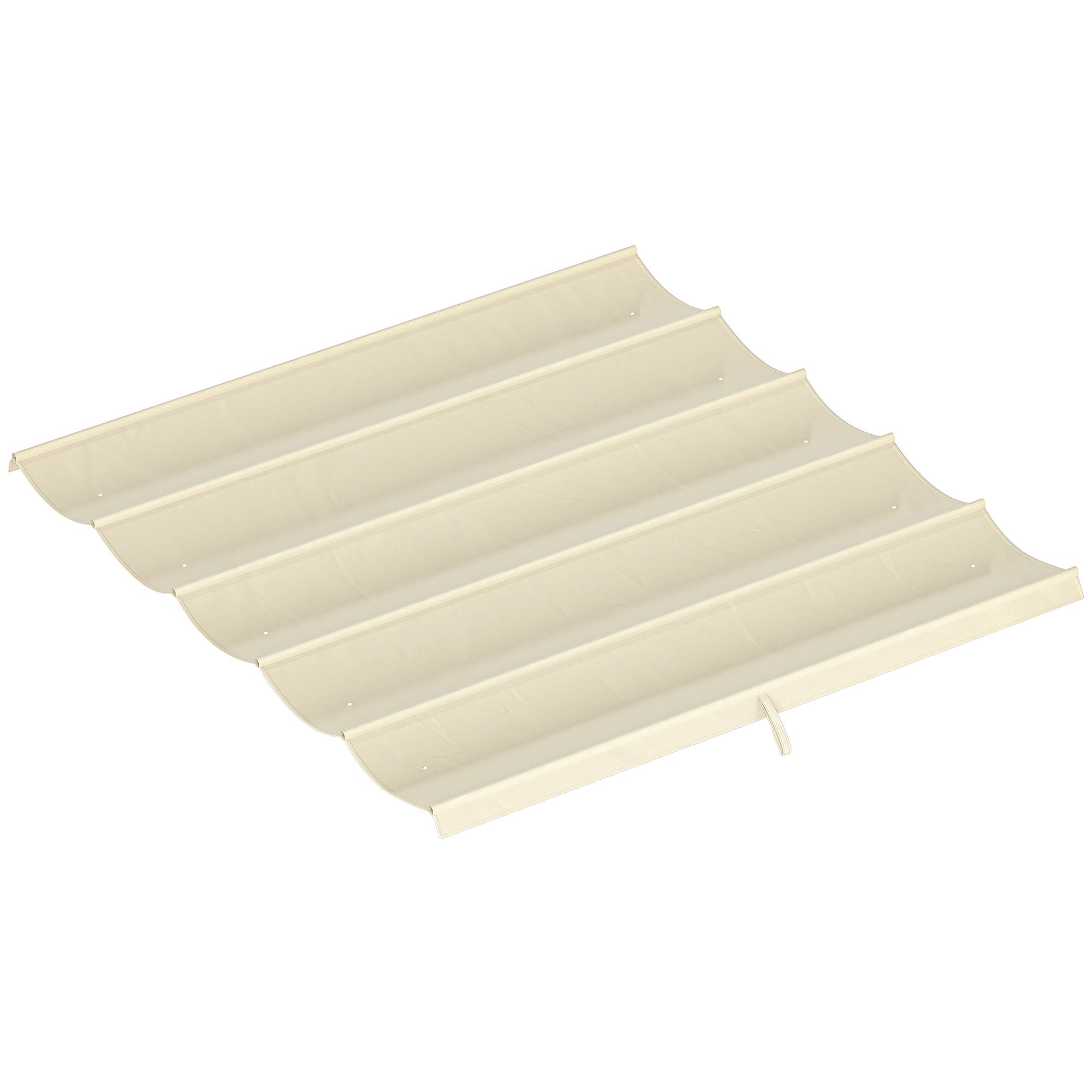 Toile de rechange pour pergola rétractable polyester toit anti-UV 250x255cm Blanc crème - ComfortXL Outdoor Living - Image 2