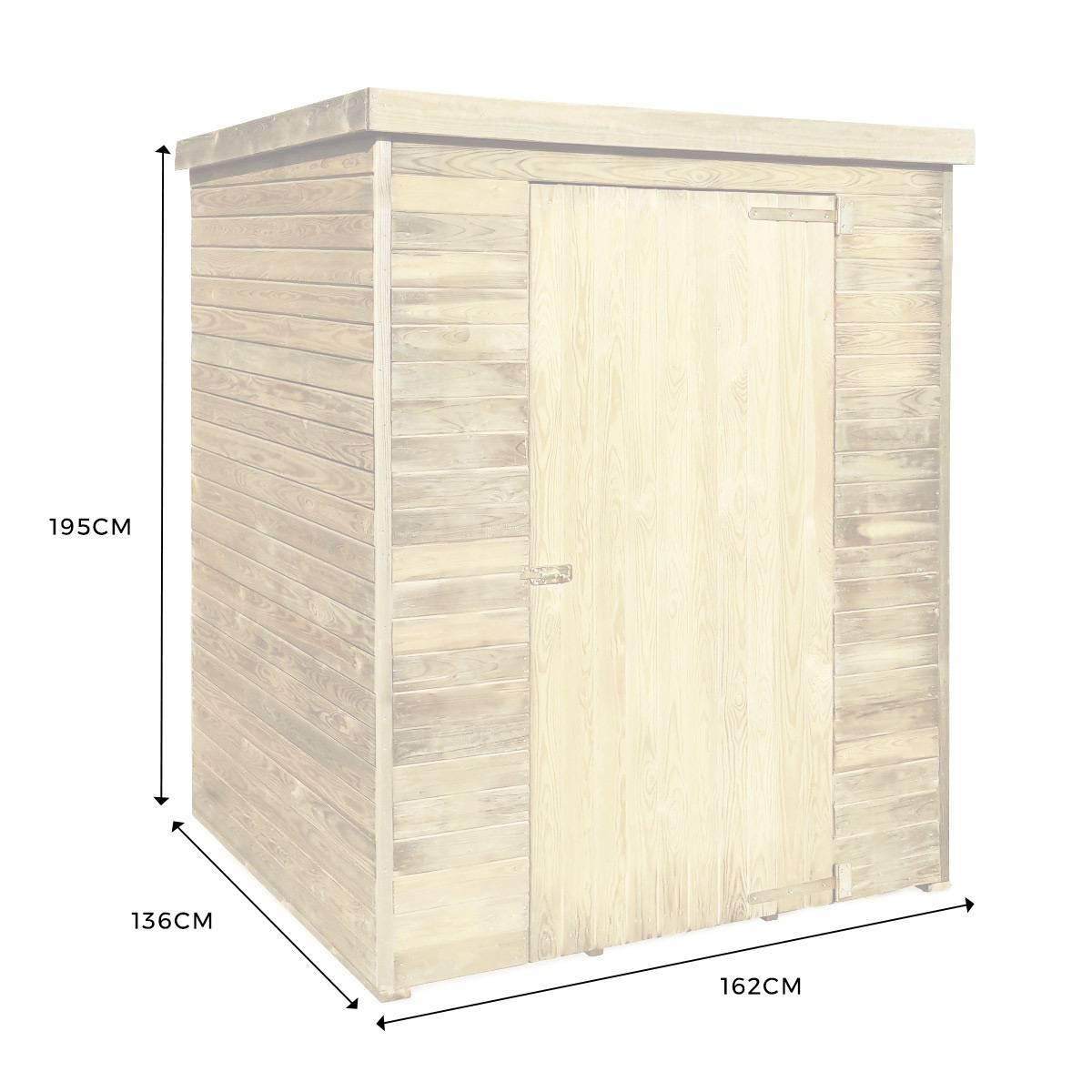 Abri de jardin en bois Mona 1.95 m² - Cémonjardin - Imagen 3
