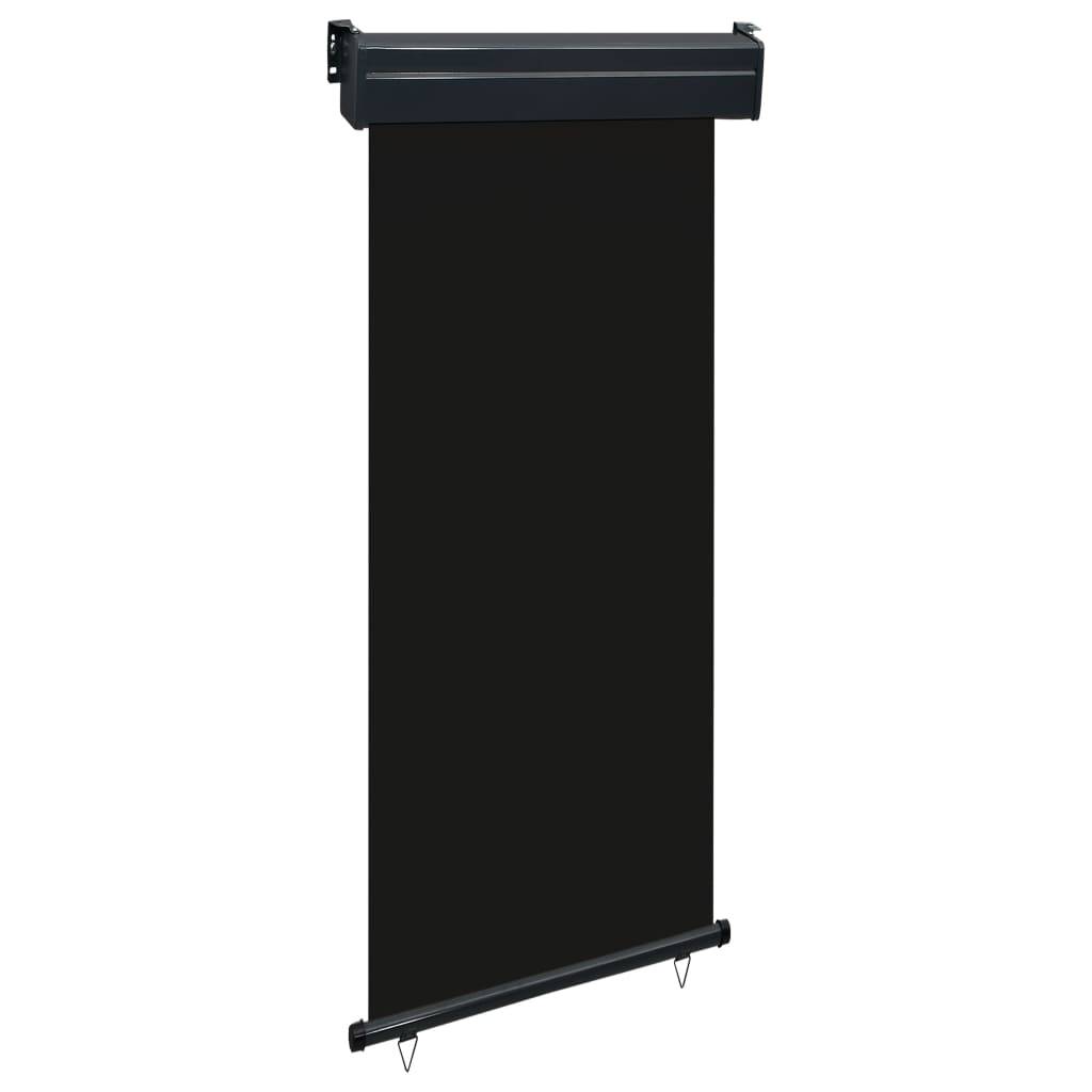 Helloshop26 - Auvent paravent store brise-vue latéral rétractable de patio jardin terrasse balcon protection visuelle écran 80 x 250 cm noir - Imagen 1