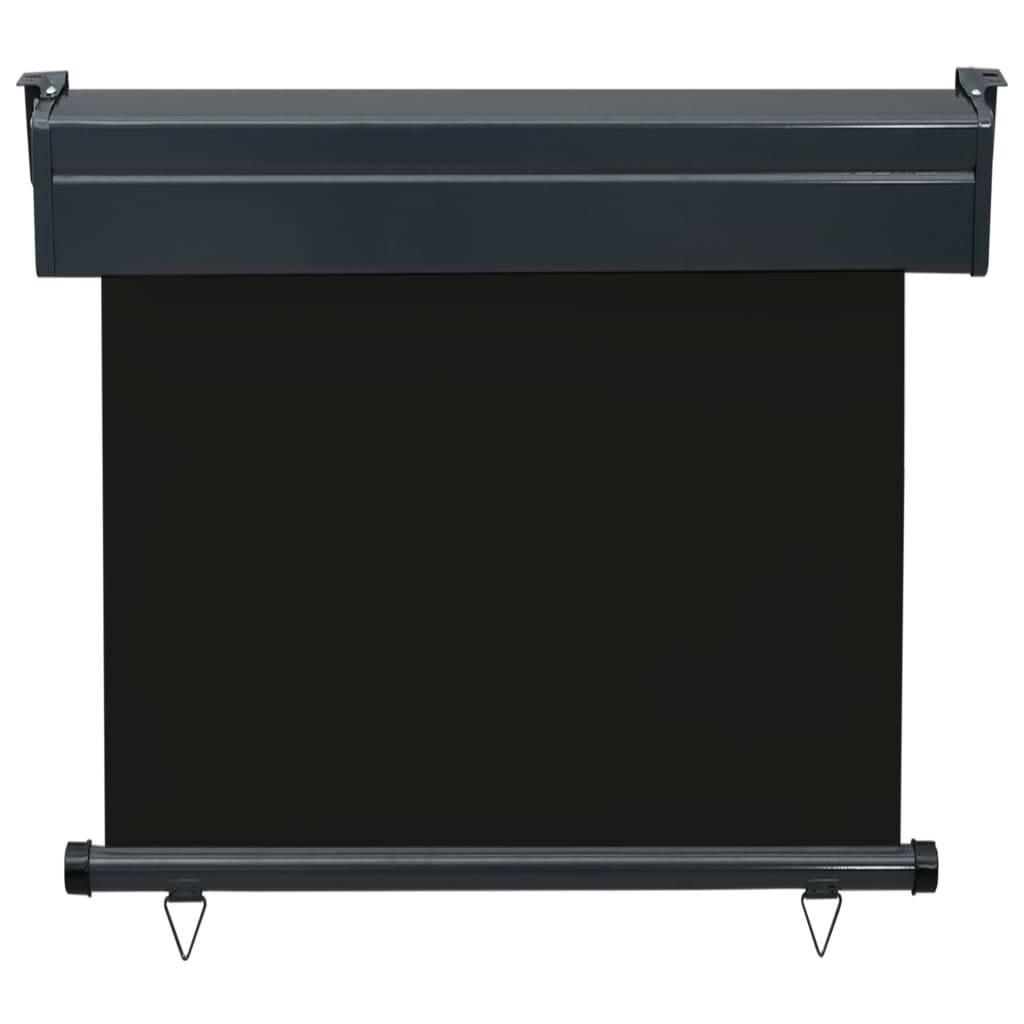 Helloshop26 - Auvent paravent store brise-vue latéral rétractable de patio jardin terrasse balcon protection visuelle écran 80 x 250 cm noir - Imagen 4
