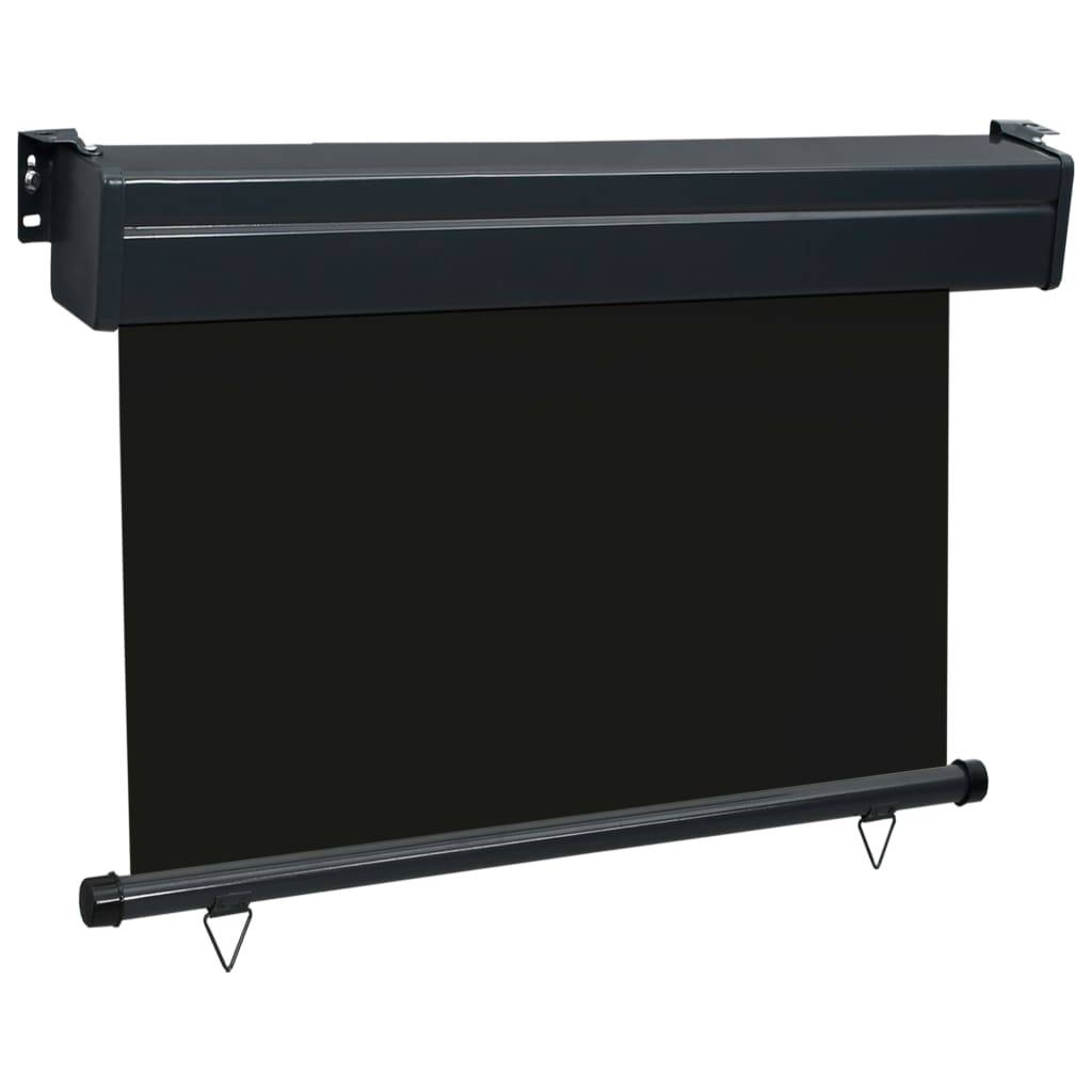 Helloshop26 - Auvent paravent store brise-vue latéral rétractable de patio jardin terrasse balcon protection visuelle écran 80 x 250 cm noir - Imagen 3