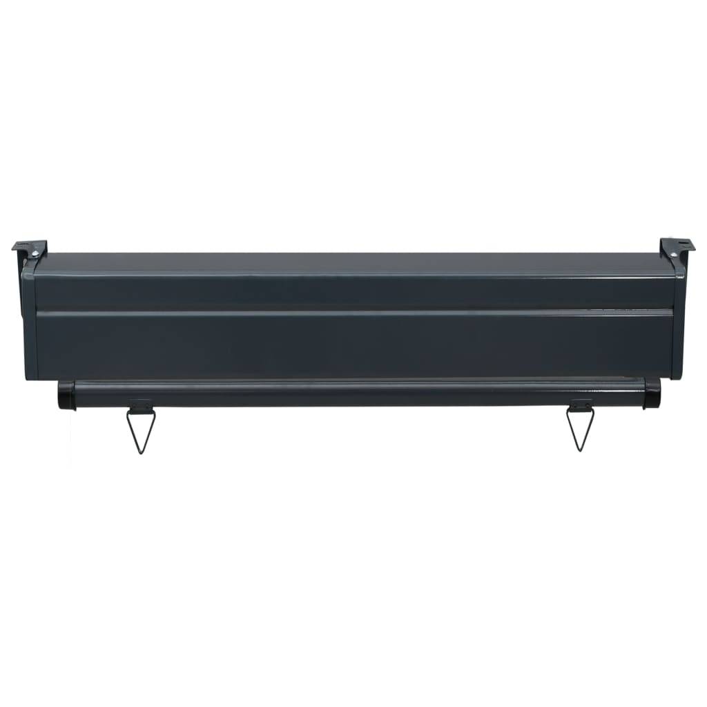 Helloshop26 - Auvent paravent store brise-vue latéral rétractable de patio jardin terrasse balcon protection visuelle écran 80 x 250 cm noir - Imagen 6