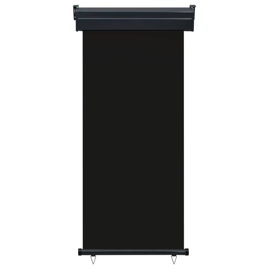 Helloshop26 - Auvent paravent store brise-vue latéral rétractable de patio jardin terrasse balcon protection visuelle écran 80 x 250 cm noir - Imagen 2