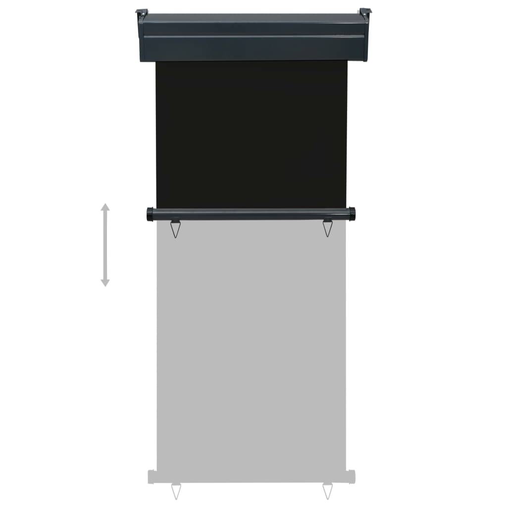 Helloshop26 - Auvent paravent store brise-vue latéral rétractable de patio jardin terrasse balcon protection visuelle écran 80 x 250 cm noir - Imagen 5