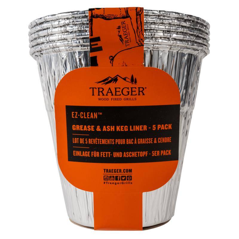 Traeger - 5 Seaux Aluminium De Récupération De Graisse Et Cendres Pour Timberline (Modèle 2023)