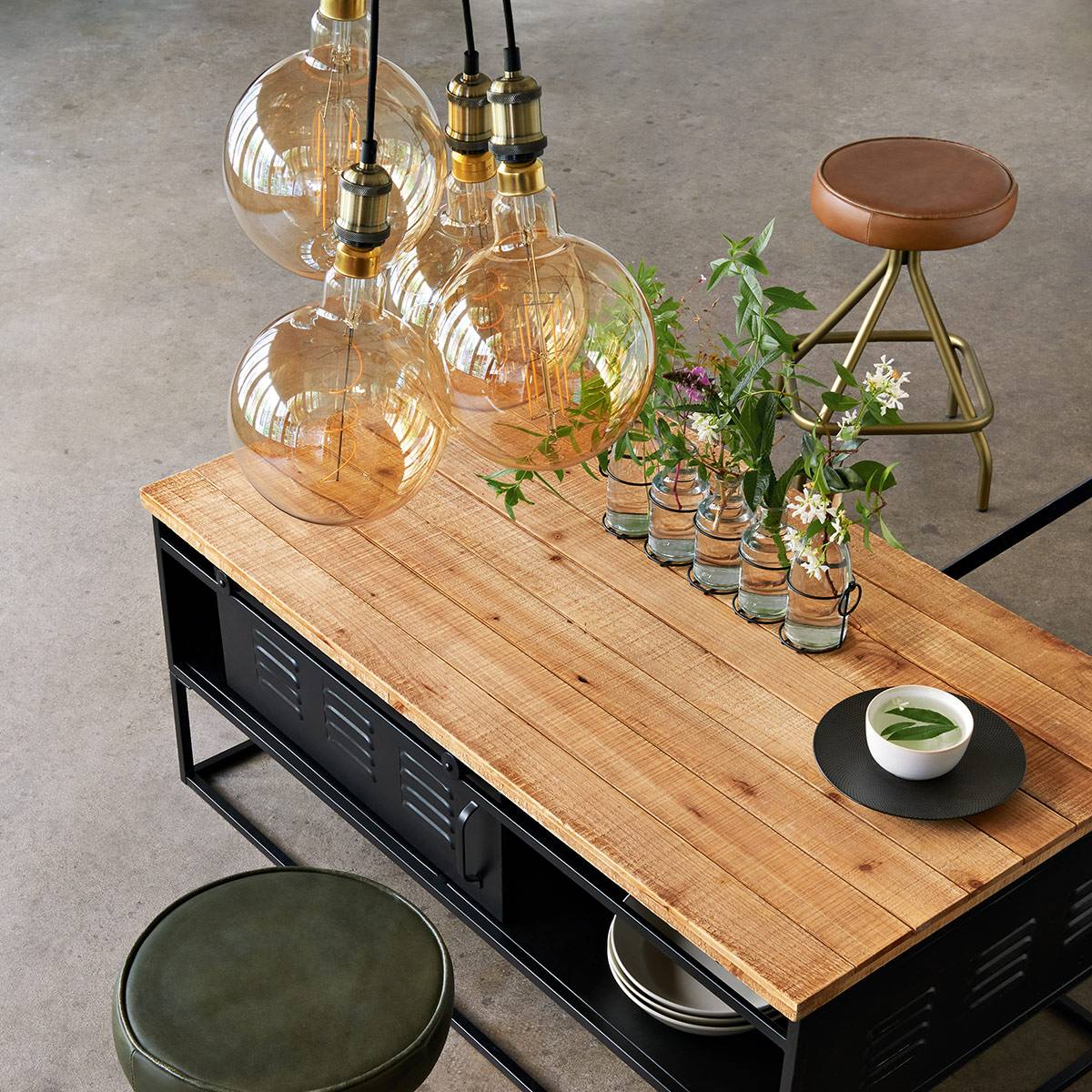 Atmosphera - Ampoule LED "Globe" ambre torsadé,D11cm E27 - Atmosphera Créateur d'intérieur