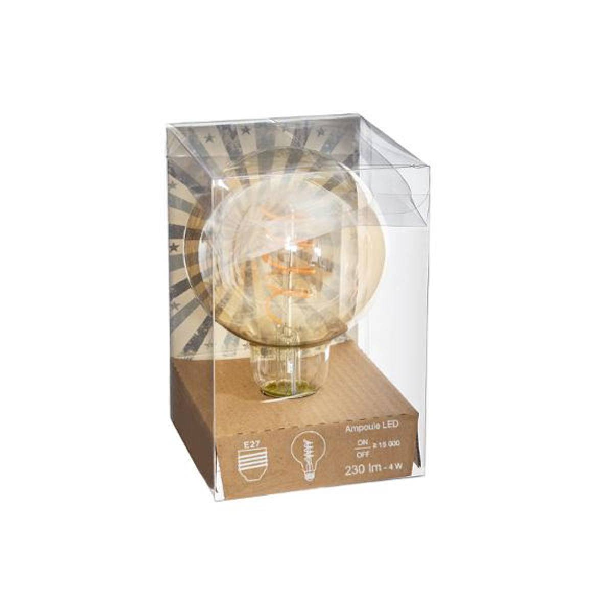 Ampoule À Led Torsadée "Ronde" 14cm Ambre - Image 2