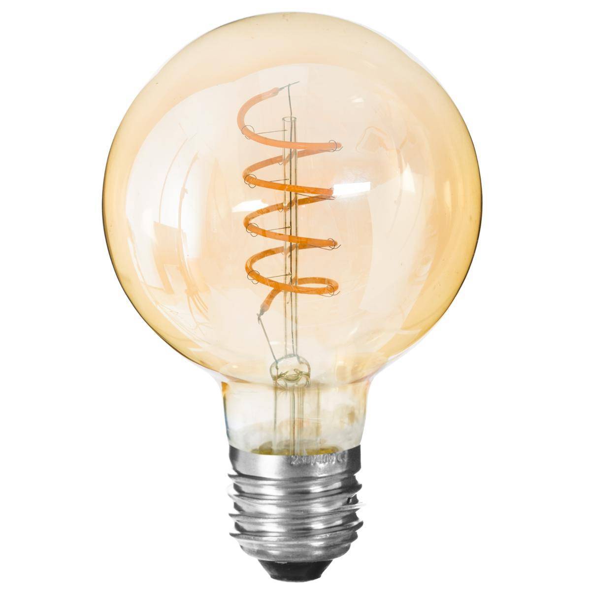 Atmosphera - Ampoule LED "Globe" ambre torsadé,D11cm E27 - Atmosphera Créateur d'intérieur - Image 2