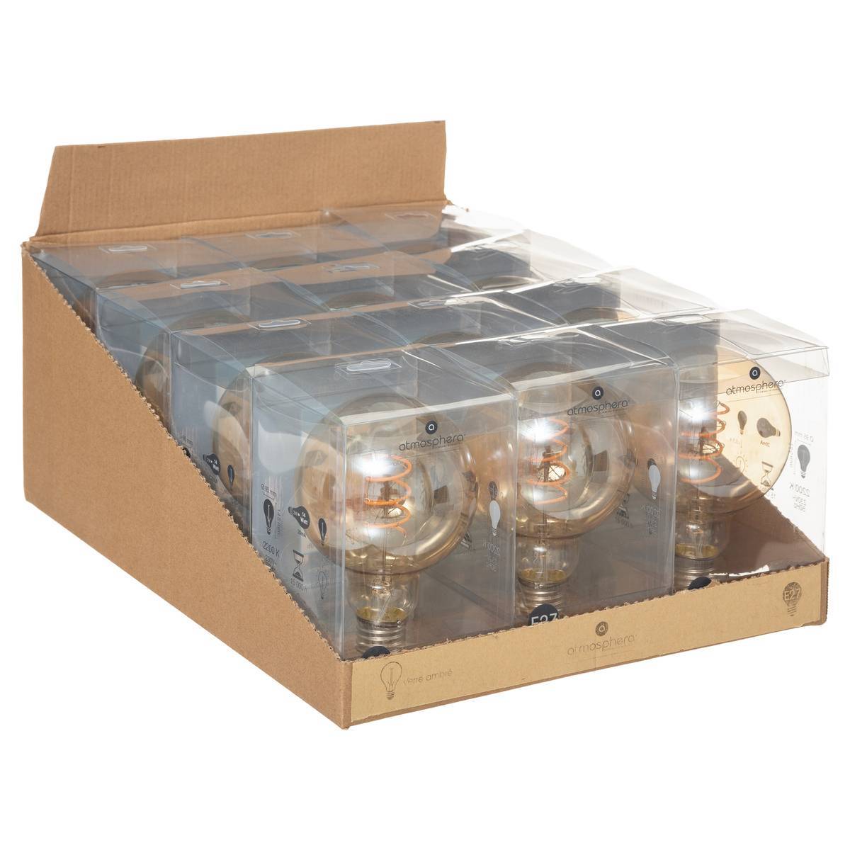 Atmosphera - Ampoule LED "Globe" ambre torsadé,D11cm E27 - Atmosphera Créateur d'intérieur - Image 4