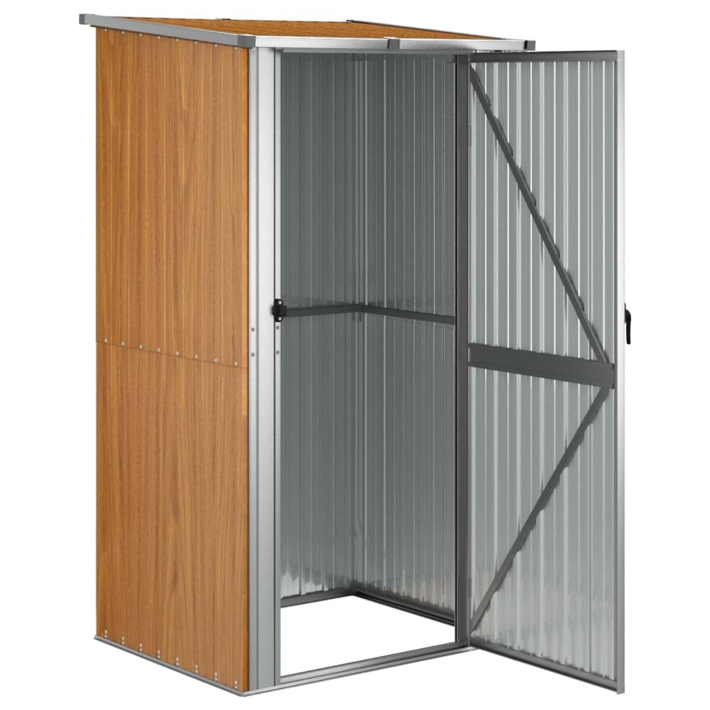Vidaxl - Abri de jardin marron 118,5 x 97 x 209,5 cm Acier galvanisé vidaXL 150902 - Image 8