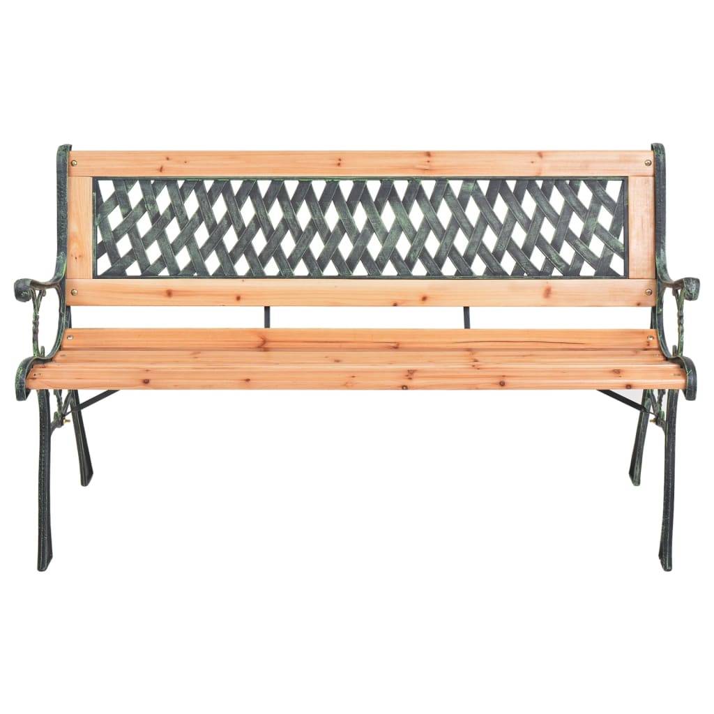 Vidaxl - Banc de jardin 116 cm Fonte et bois massif de sapin vidaXL 319571 - Image 2