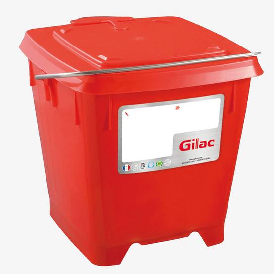 Seau Carré HACCP 12 L et Couvercle Etanche - Gilac -