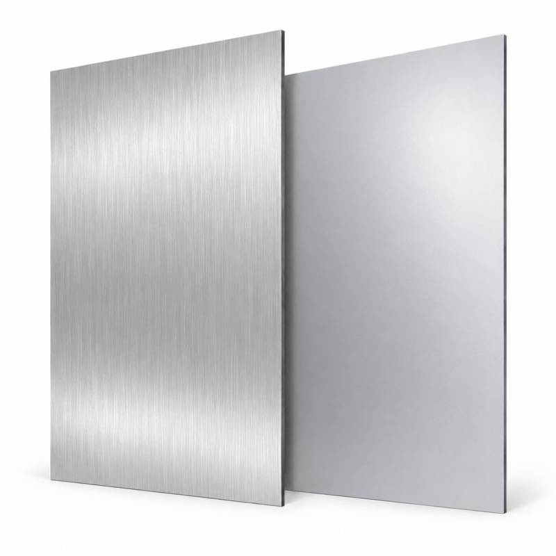 Crédence réversible alu brossé/brut - 3mm - 3 formats - Coloris alu brossé, Epaisseur 3mm, Largeur 50cm, Longueur 100cm