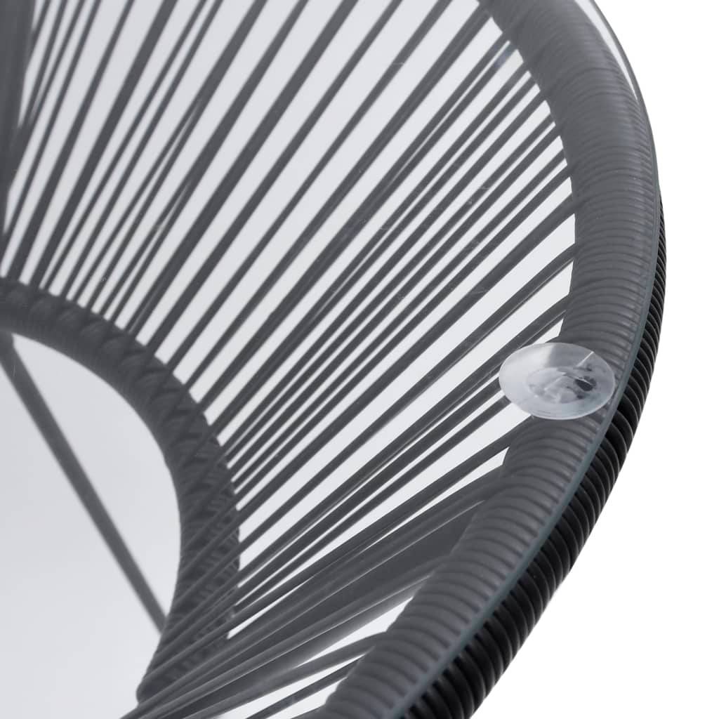 Salon de Jardin 3p Rotin PVC Rond Table Ronde Ø70cm Extérieur Noir – ComfortXL Outdoor Living - Image 5