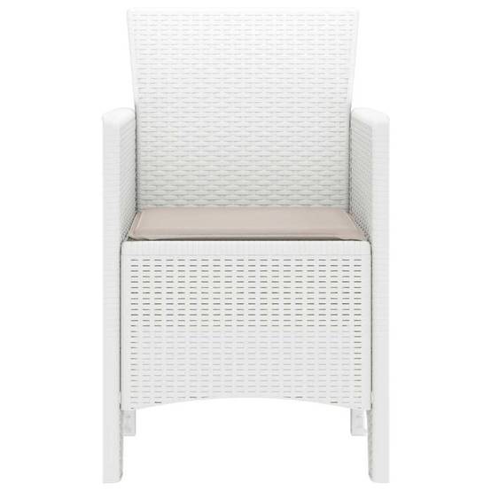 Lot De 2 Chaises De Jardin - Fauteuils De Jardin Blanc 53 x 49 x 85 cm PP - Image 6