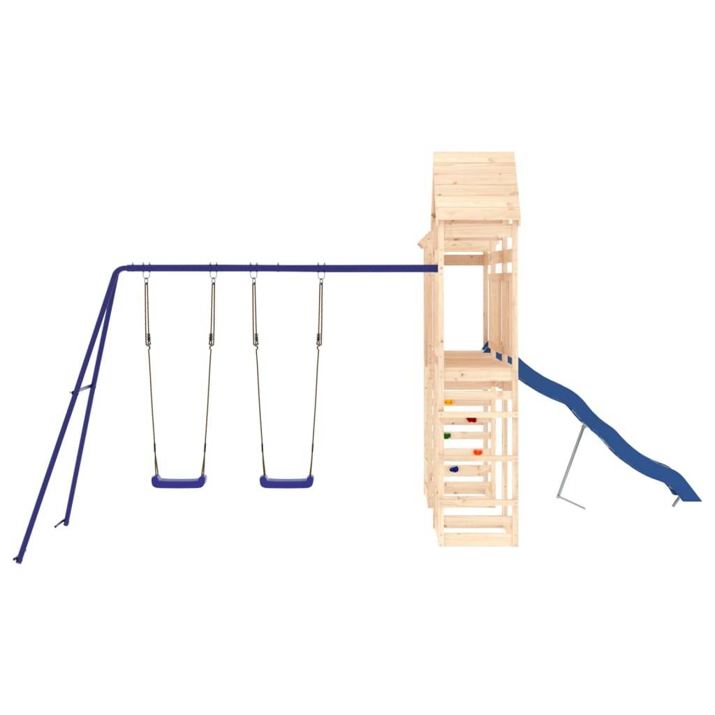 Helloshop26 - Aire de jeux d'extérieur balançoires toboggan portiques robuste jeux jardin 492 x 360 x 264 cm bois de pin massif - Imagen 2