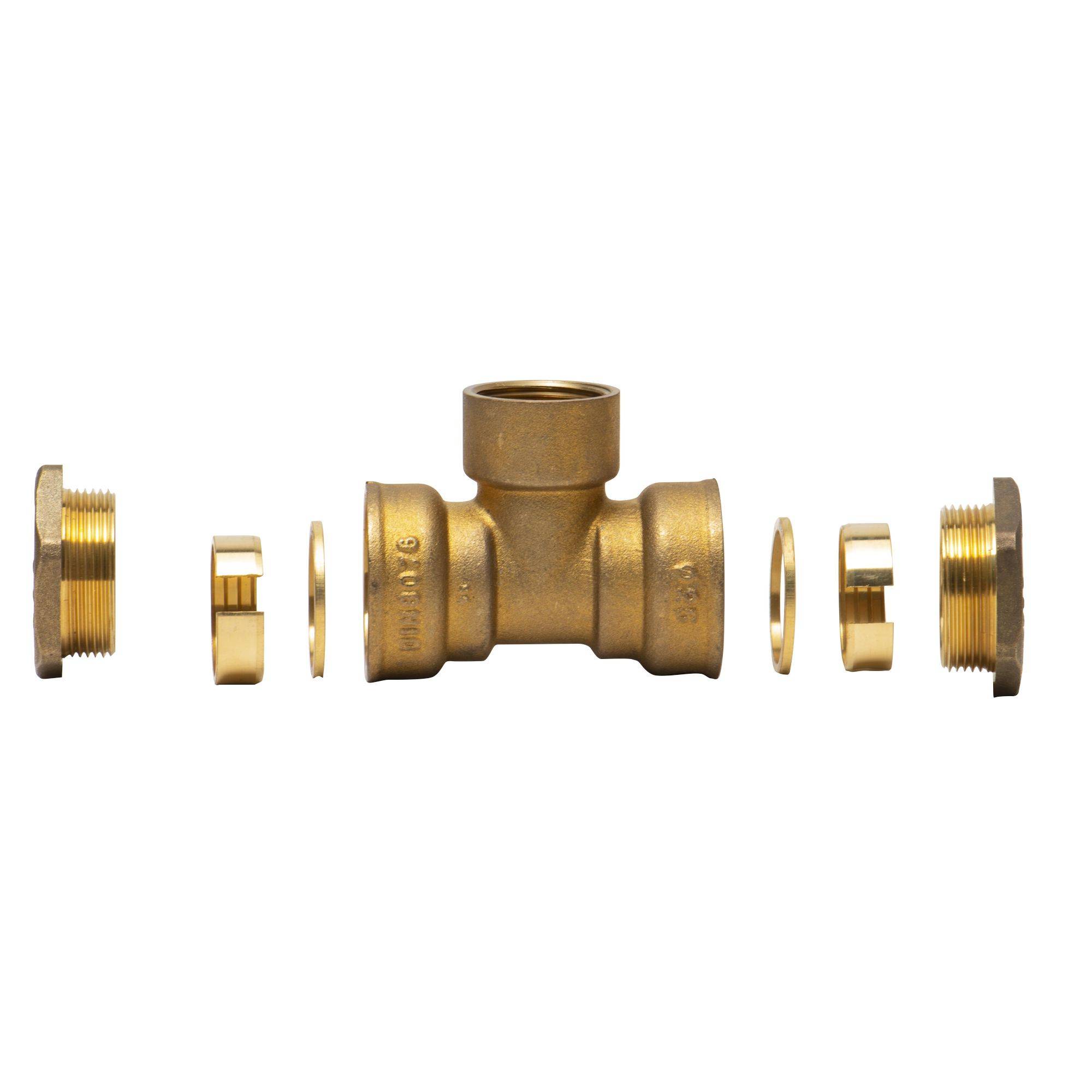Raccord té femelle d25 3/4" laiton - Image 2