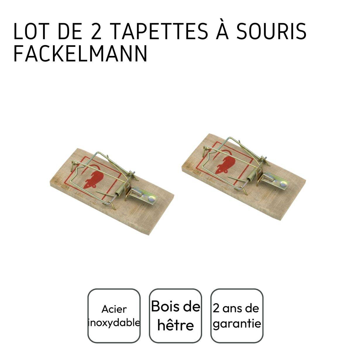 Lot de 2 pièges à souris en bois Fackelmann - Image 4