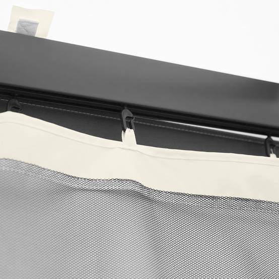 ComfortXL - Lot de 4 moustiquaires nylon pour tonnelle 3x3m protection anti-insectes zippée noir - ComfortXL Outdoor Living - Image 10