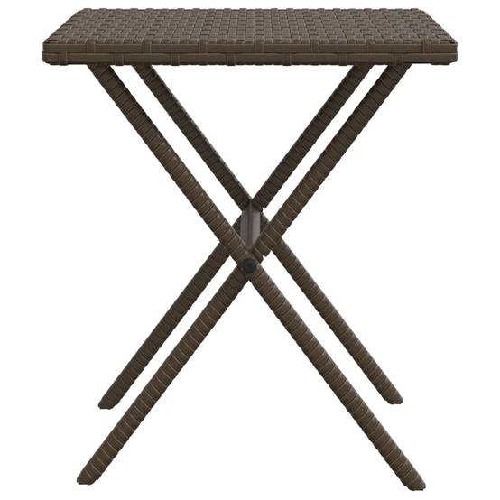2 pcs Chaises longue | Transat | Bain de soleils avec table marron résine tressée - Image 7