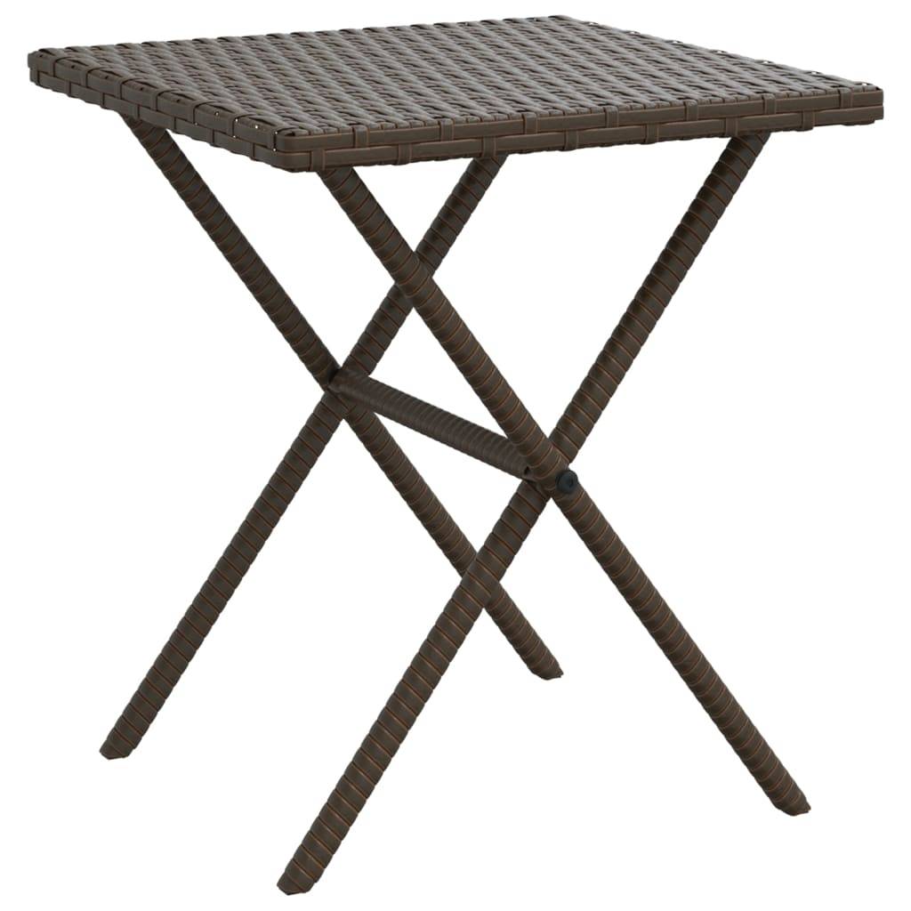 2 pcs Chaises longue | Transat | Bain de soleils avec table marron résine tressée - Image 6