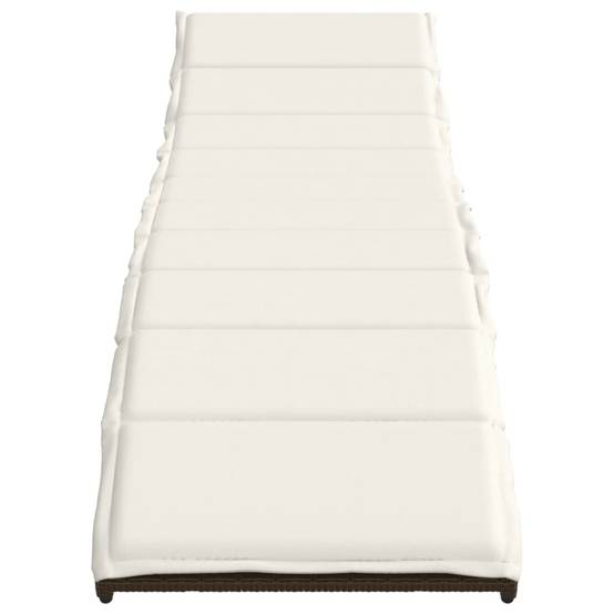 2 pcs Chaises longue | Transat | Bain de soleils avec table marron résine tressée - Image 5