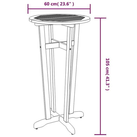Vidaxl - Ensemble de bar de jardin 5 pcs bois d'acacia solide vidaXL 3154385 - Image 3