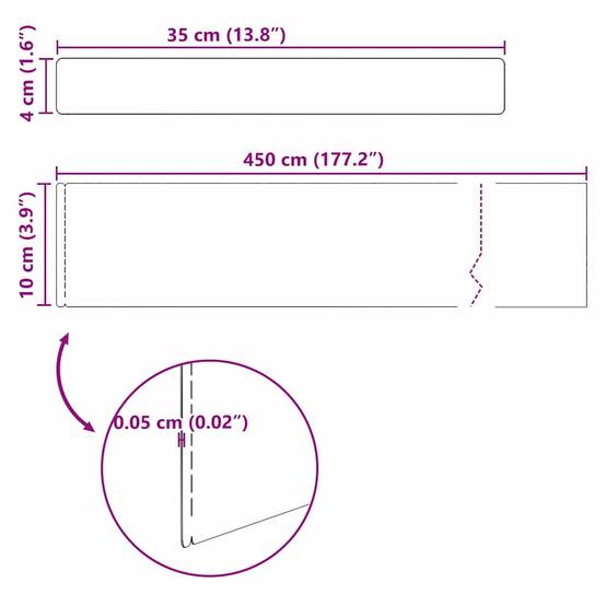 Bordure de jardin - Limite de jardin - Parterre Argent 450 x 10 cm Acier inoxydable g303 - Image 9