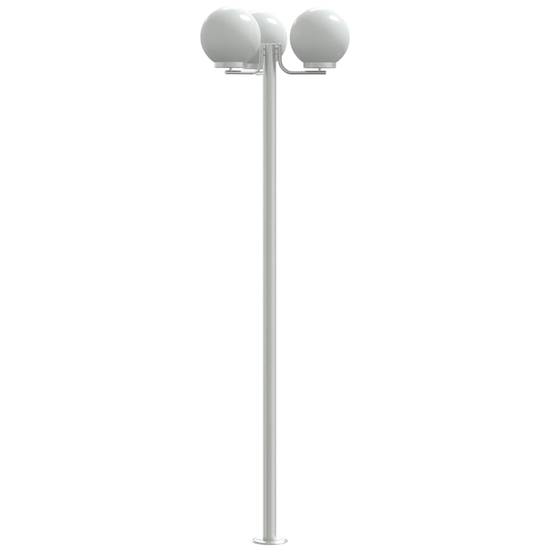 3 pcs Lampadaires de jardin - Lampadaires d'extérieur argenté 215 cm acier inoxydable-JU1052 - Image 5