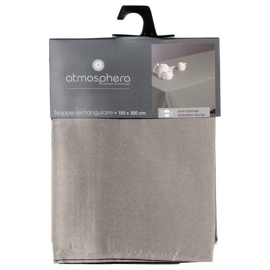 Atmosphera - Nappe "Lallie" anti-tâche beige 150x300cm - Atmosphera Créateur d'intérieur - Image 3