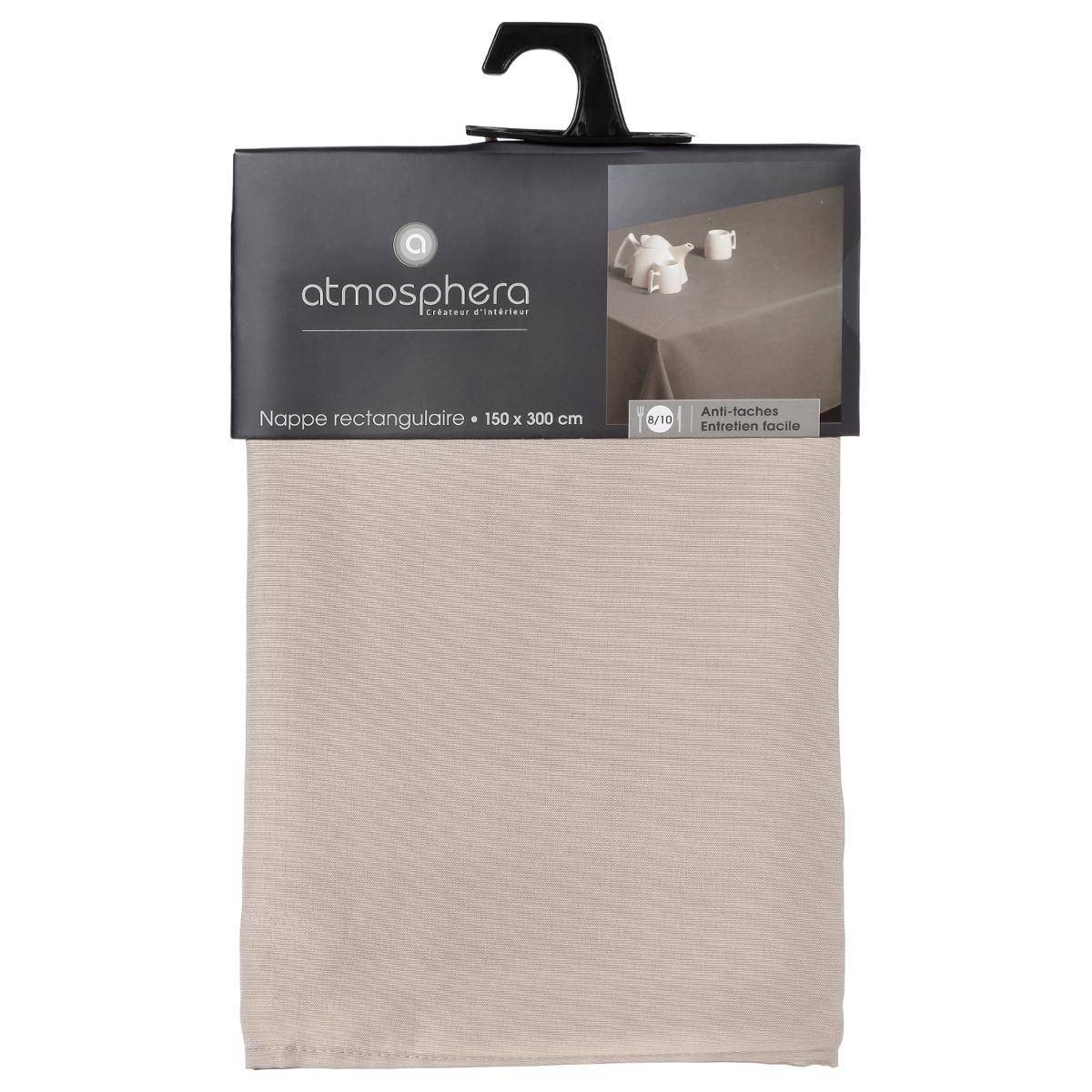 Nappe anti-taches Beige Lin 150 x 300 cm - Imagen 4