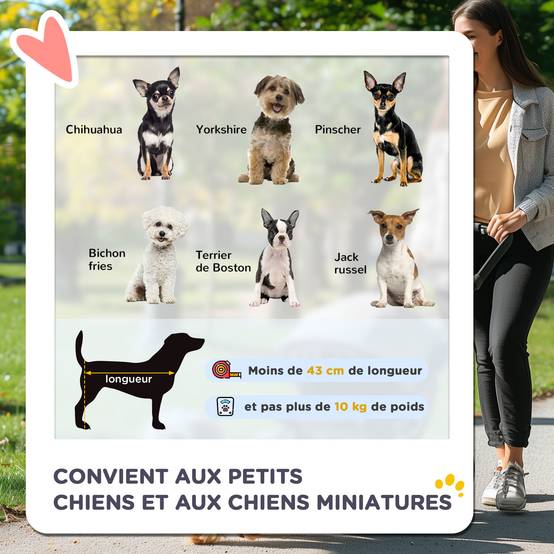 Poussette pour chien animaux de compagnie pliable 4 roues EVA guidon réglable panier 76,5 x 52 x 95 cm - Image 6